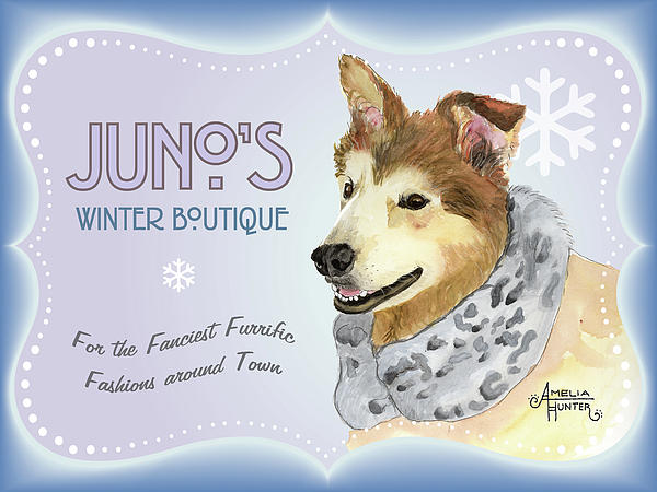 Dog Art Malamute Husky Painting